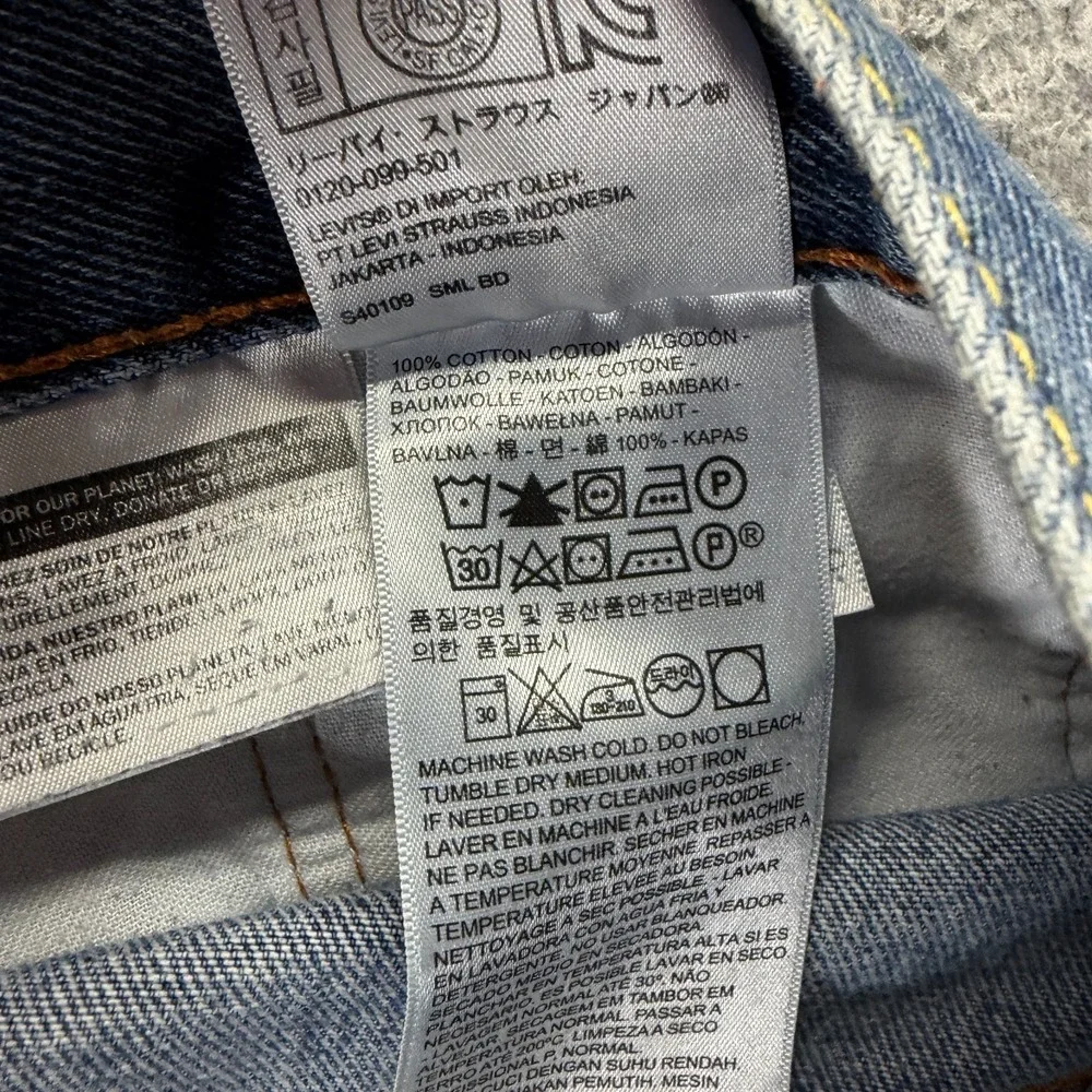 Levi's 505 Jeans Men 40x30 Blue Cotton Denim Straight Travel Workwear Streetwear